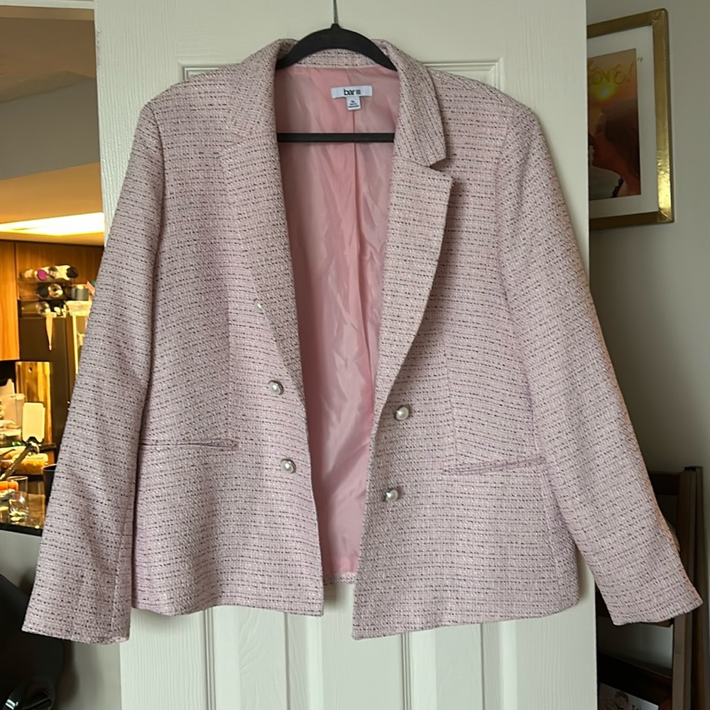 Bar III Pink Tweed Blazer